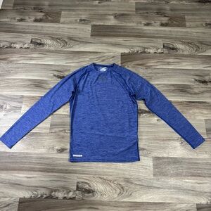 Under Armour Women's Blue Compression Heat Gear Long Sleeve Athletic Top XL